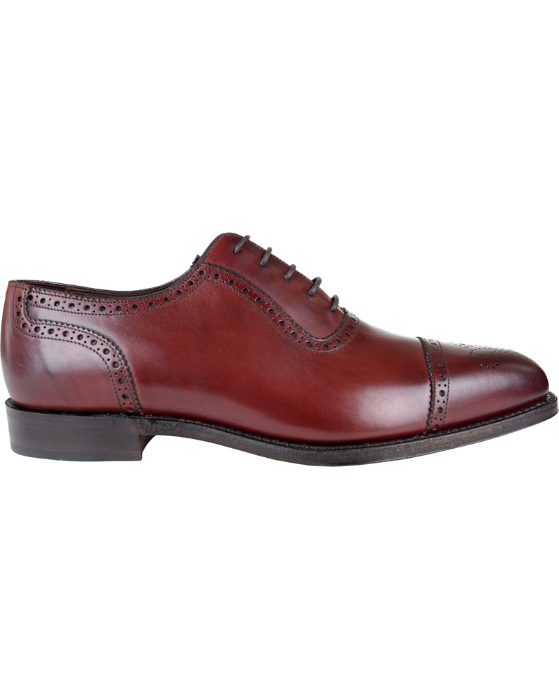 Loake 1880 Strand Brogue Burgundy Burnished Calf hos CareOfCarl.c