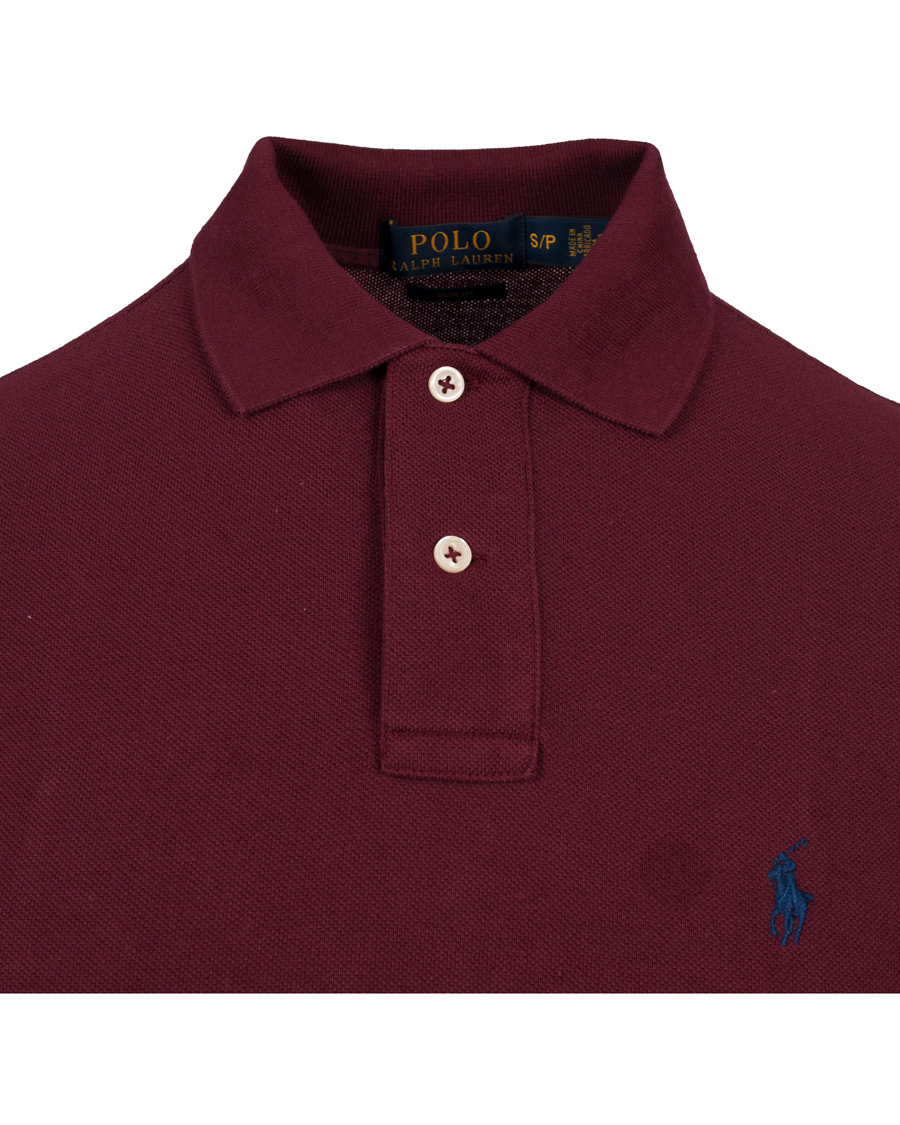 Polo Ralph Lauren Slim Fit Polo Classic Wine hos ...