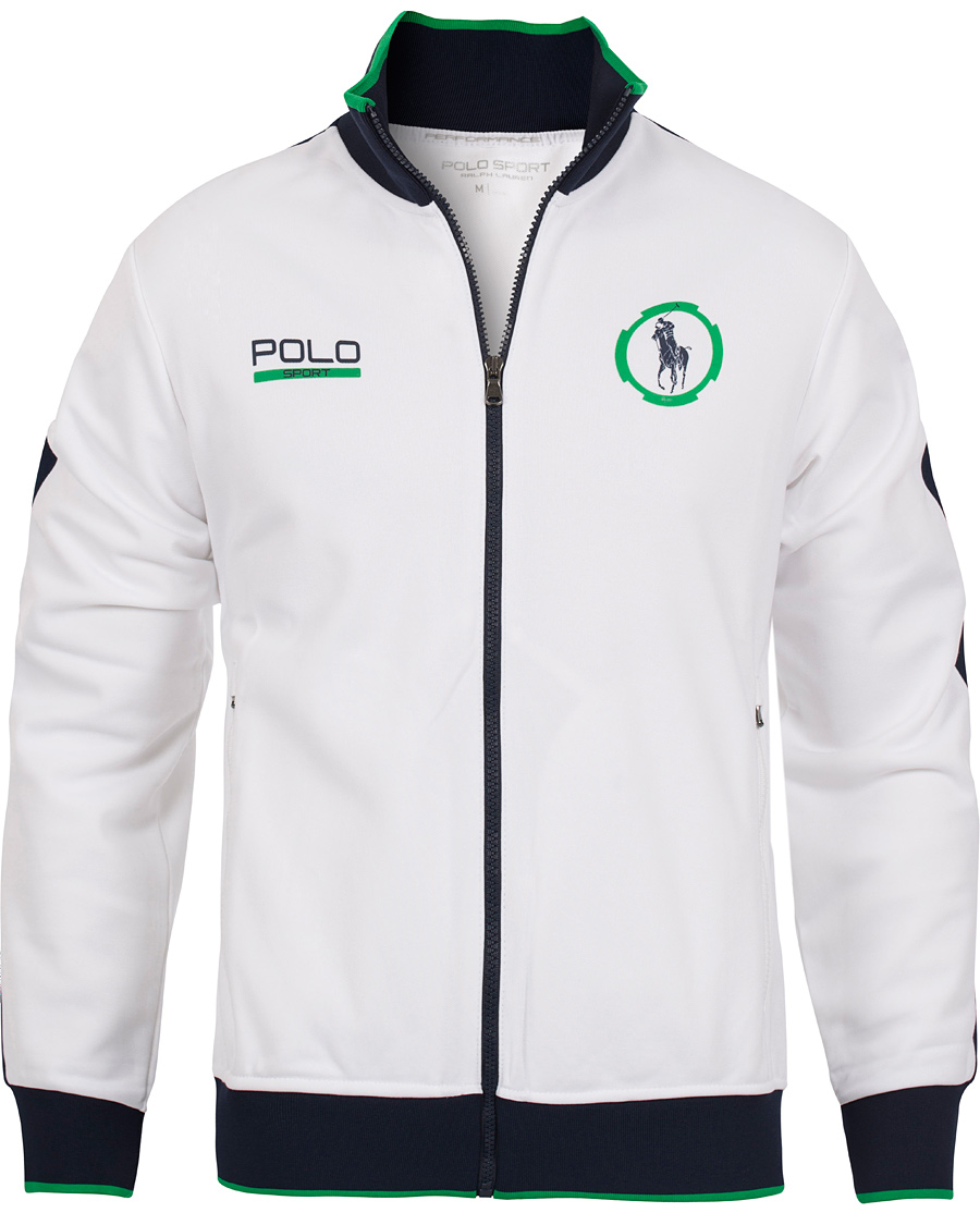 Polo Sport Track Fleece Zip Jacket Pure White hos CareOfCarl.com