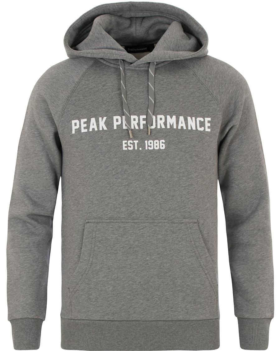 Peak Performance Logo Hoodie Grey hos CareOfCarl.com