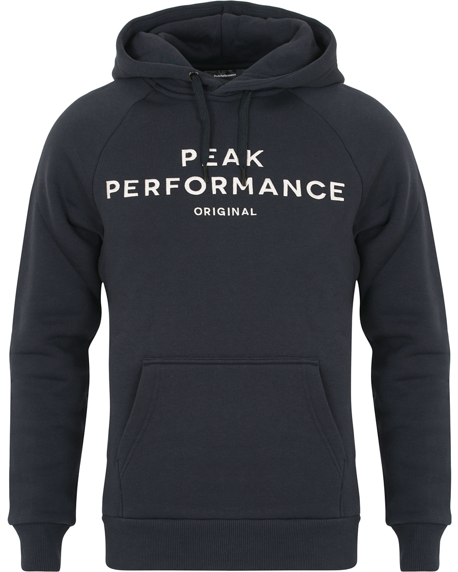 Peak Performance M Logo Hoodie Navy hos CareOfCarl.com