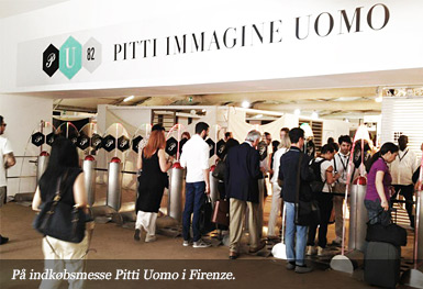På indkøbsmesse Pitti Uomo i Firenze På indkøbsmesse Pitti Uomo i Firenze