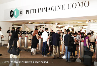 Muotitapahtumassa Pitti Uomo Firenzessä Muotitapahtumassa Pitti Uomo Firenzessä
